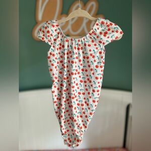 Baileys Blossoms 4T girls cherry bodysuit